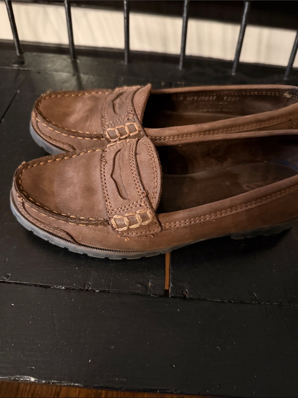 Bass Women's Brown Leather Penny Loafers